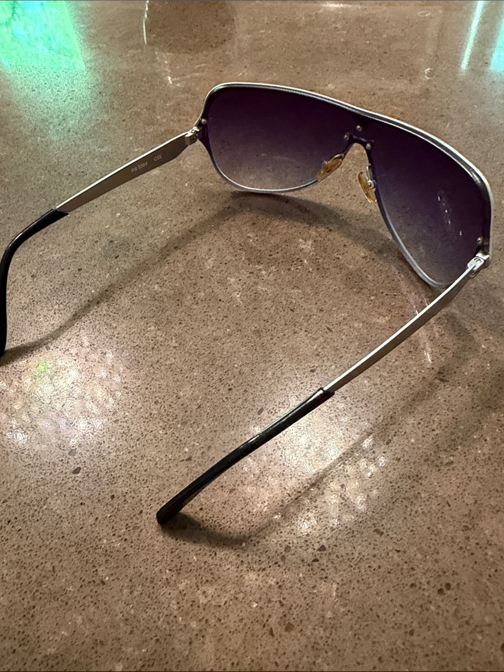 Proenza Schouler Silver Frame Sunglasses with Purple Lenses - Picture 2 of 4
